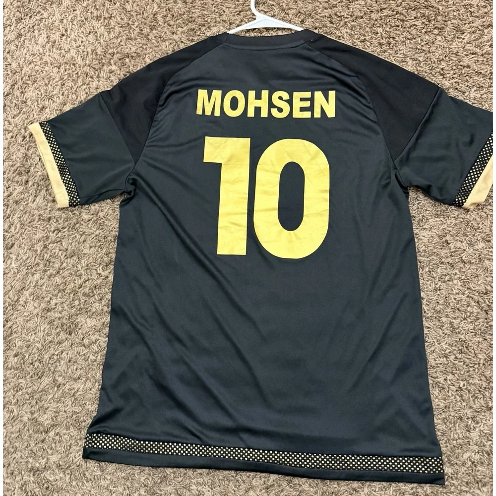adidas Juventus Mohsen #10 Jersey Football Shirt Black Gold Rare Men's Large